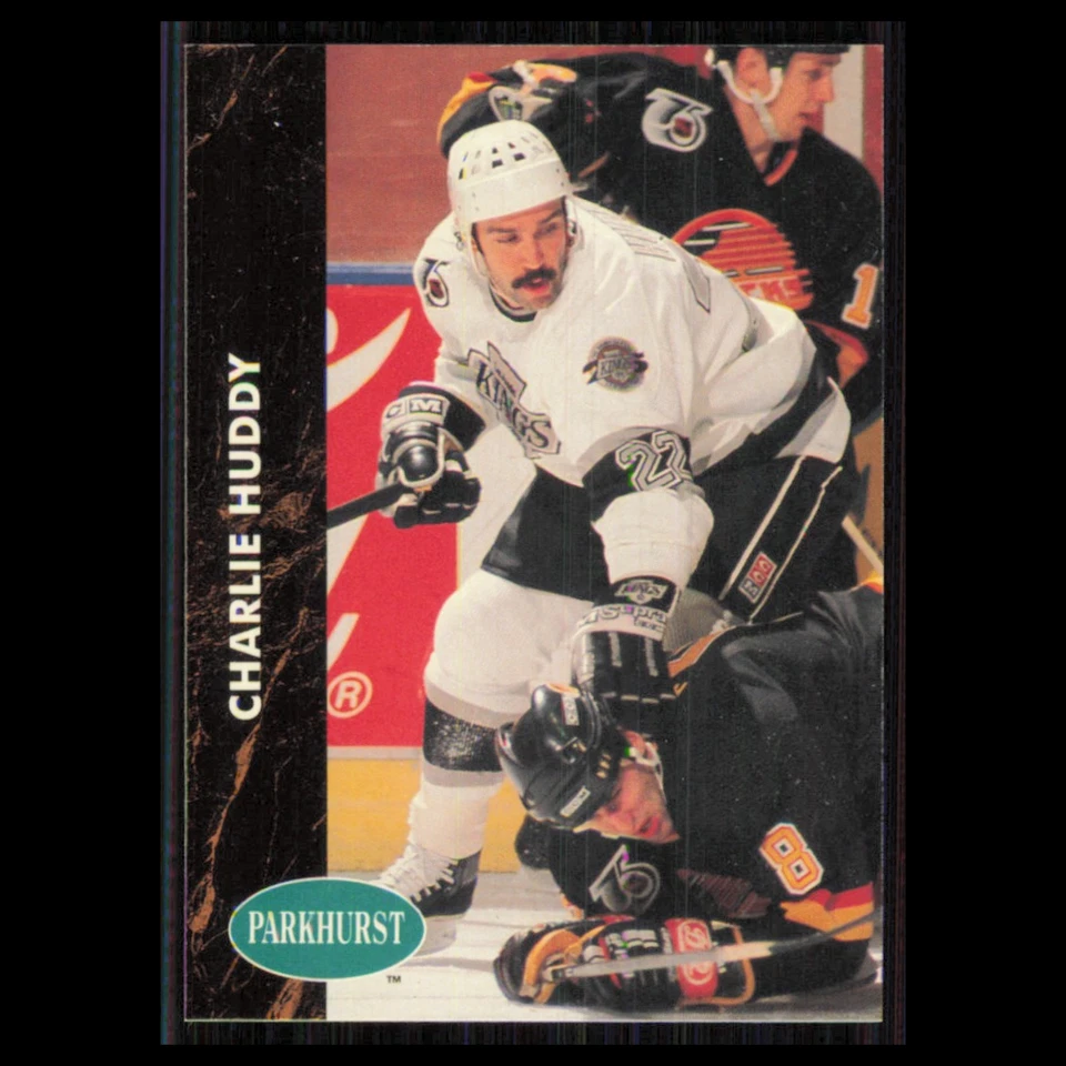 Charlie Huddy #298 1991 Parkhurst Los Angeles Kings Hockey Card NHL NM - Image 1 of 3