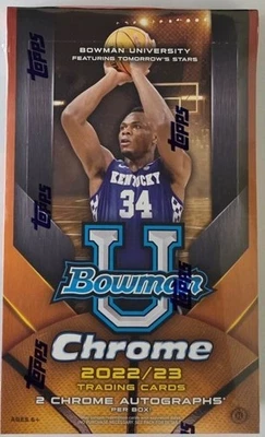 2022-23 Bowman University Chrome 篮球爱好盒 24 包原厂封装 — 第 1/2 张图片