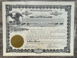 1948 Stock Certificate Washington Natural Products Company Graphics - Picture 1 of 2