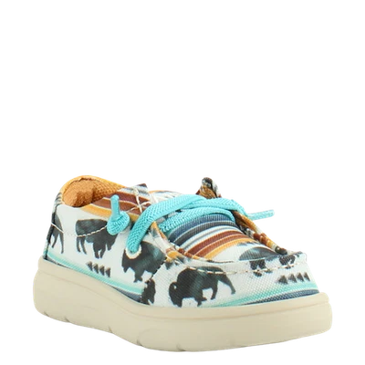 Chinelo Ariat Lil' Stompers infantil menino estampa azul búfalo Hilo A443001997 - Imagem 1 de 2