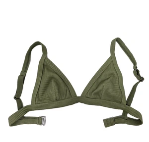 Garage Maillot Swim Damen XS Bademode Triangel Bikini Oberteil Grunge grün ohne Pads - Bild 1 von 6