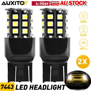 2X 7443 Car T20 LED 7440 33SMD Tail Brake Backup Reverse Light Bulbs Super White - Picture 1 of 10