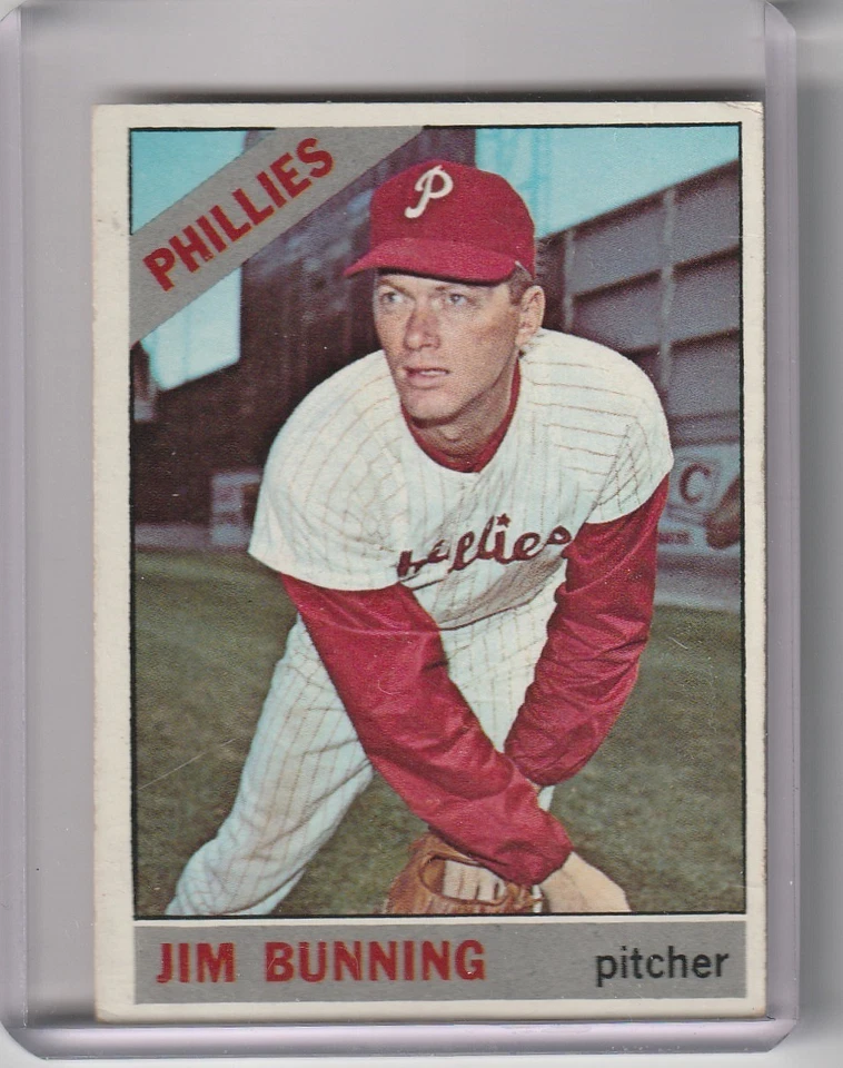 Jim Bunning Philadelphia Phillies Hof 1966 Topps #435 A095 Foto 1 de 1