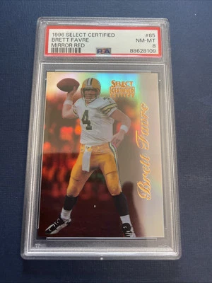 1996 BRETT FAVRE Select Certified Mirror Red #117 PSA 8 HOF - Image 1 of 2