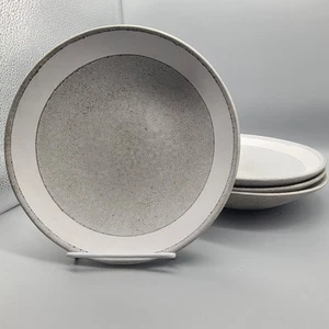 Crate & Barrel set (4) Serving Coupe Bowls 9.25" Pedra gray Stoneware new - Picture 1 of 8