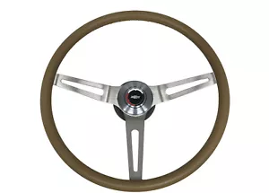 3 spoke comfort grip steering wheel. with GM 3 7/8 mounting hub saddle - Picture 1 of 3