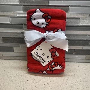 New Hello Kitty Faces Red Hand Towels Pack Of 2 Towel With Tag & Bow - Picture 1 of 10