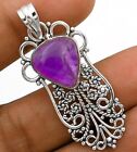 Natural Chevron Amethyst 925 Solid Sterling Silver Pendant Jewelry IT10-3