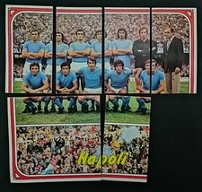 Set of 7 original footballers PANINI 1974-75 NAPLES NEVER GLUED MINT figures