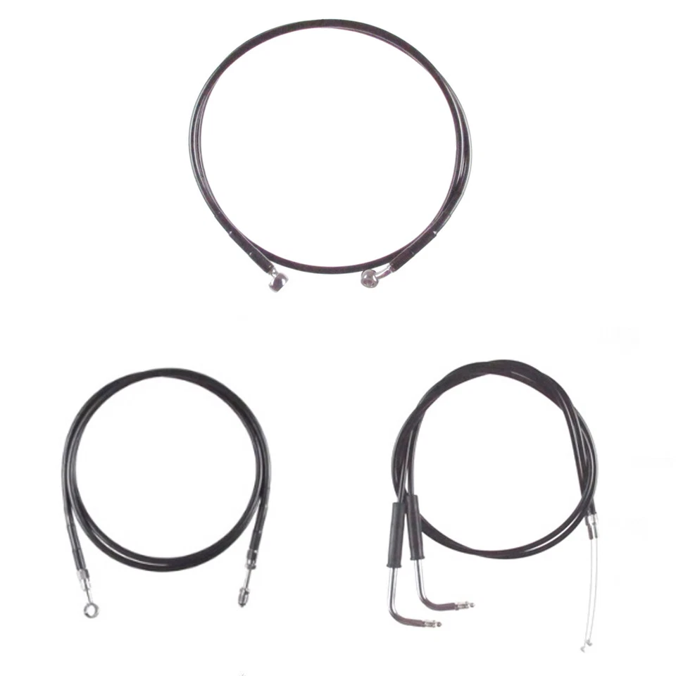 Kit de cable y línea Bsc 1996-2005 negro +10" Harley Softail Deuce Fat Boy CVO Foto 1 de 1