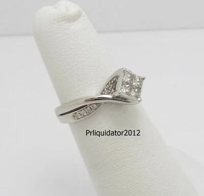 1/2CT Natural Diamond Anniversary Engagement Wedding Bridal Ring 10K White Gold - Image 1 of 4