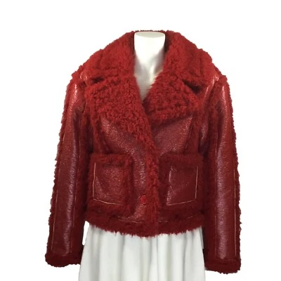 ¡NUEVO! Chaqueta de piel de oveja sintética de cuero vegano Stella 7 PARA TODA LA HUMANIDAD, talla M precio de venta sugerido por el fabricante $229 Foto 1 de 2