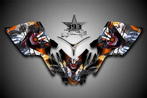 Arctic Cat M7 M8 M1000 Crossfire 05-11 Graphics Decal Wrap kit Evil Joker Orange - Picture 1 of 1