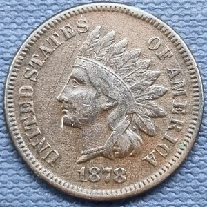 1878 Indian Head Cent 1c Better Grade VF Details #63745 - Picture 1 of 2