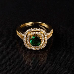 18 Karat Vergoldeter Sterlingsilberring Hochzeitsversprechen Engel Ring alle Größen Av - Bild 1 von 8