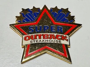 Outback Steakhouse Restaurant Hat Lapel Pin Badge Super Star Award Achievement - Picture 1 of 2