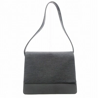 Bolso de Hombro CHANEL Vintage 1998 Coco Mark Bordado Jersey Esmalte Combinación Foto 1 de 4