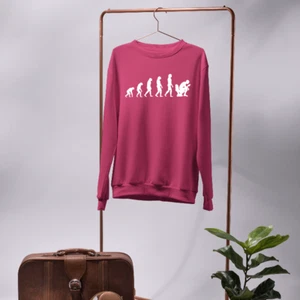 People Evolution Sweatshirt Bathroom Toilet Comedy Hilarious Funny Birthday Gift - Picture 1 of 22