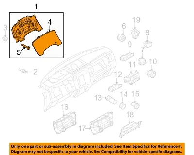 Medidor de velocímetro usado se adapta a: Ford F150 2012 pickup cluster MPH FX2 ID CL34-10849 Foto 1 de 4