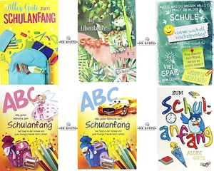 Einschulung Karte Schulanfang Einschulungskarte mit Spruch Geschenk Schulstart - Bild 1 von 13