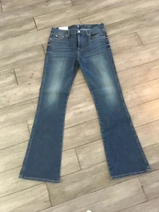7 For All Mankind A Pocket Jeans Medium Blue Wash Short Inseam 32 NWT - Picture 1 of 3