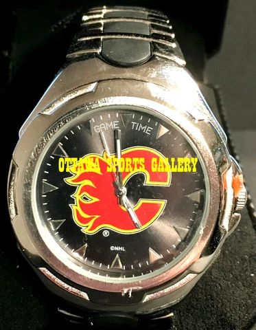 GAME TIME LICENSED NHL "VICTORY" QUARTZ WATCH  • CALGARY FLAMES (M20) Cover