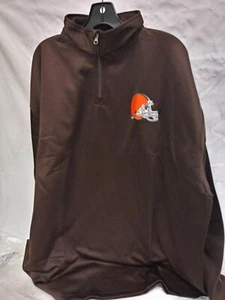 Profile Big & Tall NFL Team 1/4Zip Birdseye Poly Shirt Cleveland Browns 4X - Bild 1 von 1