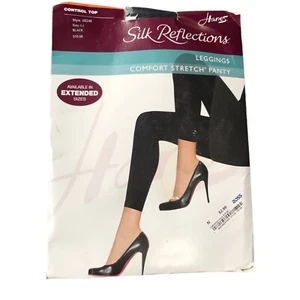 Hanes Silk Reflections Black Leggings Style 0B248 Size I-J 2010 - Picture 1 of 4