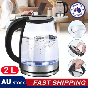Glass Electric Kettle 2L Hot Water Boiler Fast Boiling LED Lights Auto Shut-Off - Picture 1 of 11