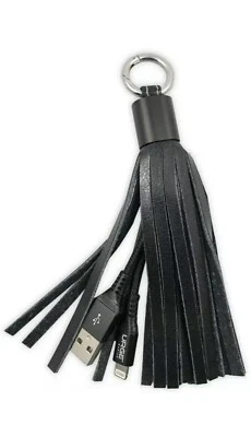 Urge Basics Black USB Tassel Charm Keychain Charger, All Iphone Over 5 Series - Image 1 of 3