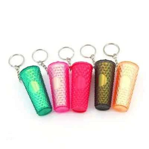 New 2 inch Studded Tumbler Cup Keychain green. Pink. Red. Choose your color - Picture 1 of 4