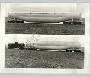 VAGONES CISTERNA DE FERROCARRIL GIGANTE siendo probados en CHICAGO Illinois 1963 Foto de prensa - Imagen 1 de 2