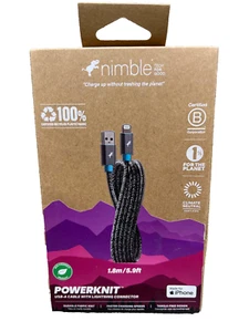 Nimble 6' PowerKnit Apple to USB-A Cable - Picture 1 of 5
