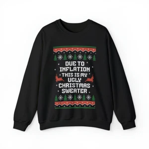 Due To Inflation This Is My Ugly Christmas Sweater, Wall Street, Crypto - Picture 1 of 32