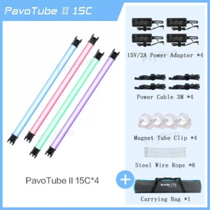 4x Nanlite PavoTube II 15C 77cm RGB LED Tube Light Photography Light APP Control - Picture 1 of 8