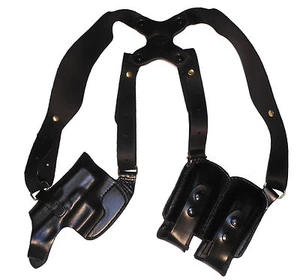 Leather Horizontal Shoulder Holster For Walther PPK PPKS PPS PPQ PPX PK380 Guns - Picture 1 of 4