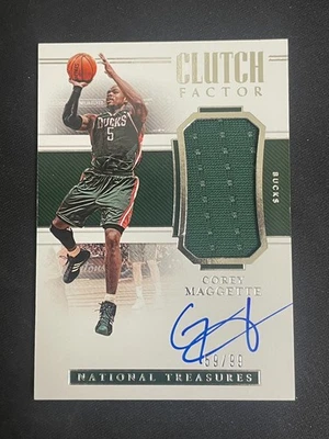 Corey Maggette 2018-19 Panini National Treasures /99 Jersey Auto Clutch Factor  - Image 1 of 2
