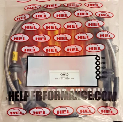 HEL PERFORMANCE BMW X5 E53 4.4 4.6 4.8 iS S/STEEL BRAIDED BRAKE LINES HOSE PIPES - Image 1 of 3