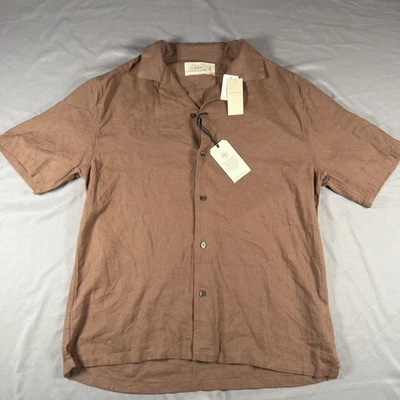 Abercrombie Verano Mezcla Lino Mediano Marrón Nuevo Con Etiquetas Foto 1 de 4