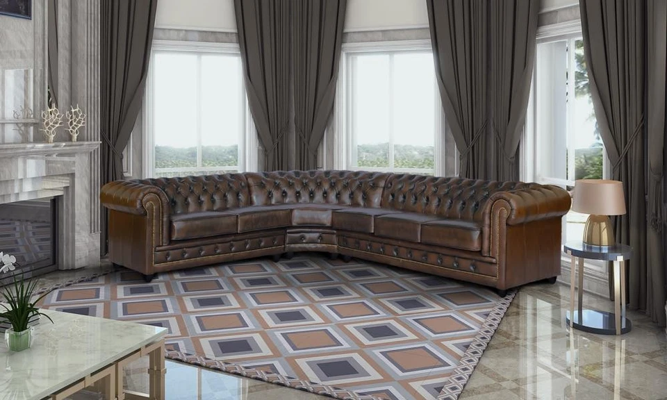 SOFORT LIEFERBAR Chesterfield Wohnlandschaft Ecksofa Arsenal Eckcouch UVP*8.290 - Bild 1 von 1