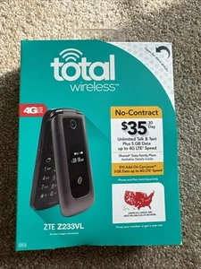 Total Wireless ZTE Z233VL 4G LTE with 4GB Memory Cell Phone - Dark Gray LTE-V - Picture 1 of 6