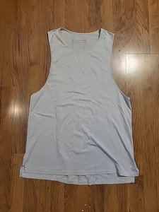 Alphalete Mens Muscle Shirt Tank Top XL Beige 44" X 32" Cotton Blend Stretch EUC - Picture 1 of 5