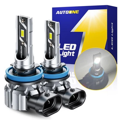 AUTOONE H8 H9 H11 H16JP LED Bulbs White Light Headlight Fog Lamp DRL 6500K EXR - Image 1 of 4