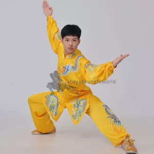 Tuta da competizione arti marziali unisex wushu uniformi da ricamo tai chi kung fu - Foto 1 di 8