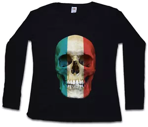 KLASSISCHES LUXEMBURG SKULL FLAG DAMEN LANGARM T-SHIRT Fahne Luxemburg - Bild 1 von 1