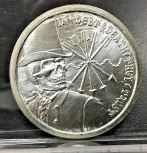 2012 1oz SILBERMEDAILLE ~ IN SCHULDEN & TOD SIE VERTRAUEN ~ SILVER BULLET SHIELD .999 - Bild 1 von 5