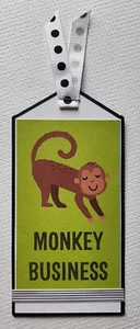 Zoo Tag Monkey. Scrapbook, Card Making Paper Piecing - Picture 1 of 1