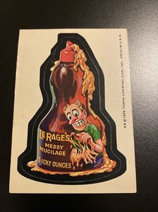 1975 Topps Wacky Packages 13th Series Le Rage's Tan Back