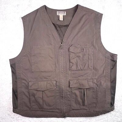 Duluth Vest Men’s 3XL Hunting Fishing Brown Utility Pockets Vented - 2 Way Zip - Image 1 of 4
