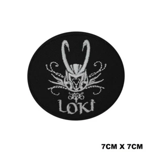 Lote de parche bordado con logotipo redondo de película de superhéroes LOKI hierro/costura - Imagen 1 de 1